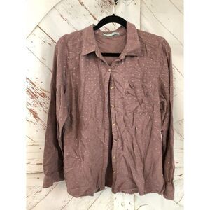 Maurices size xl button down dusky pink flannel shirt